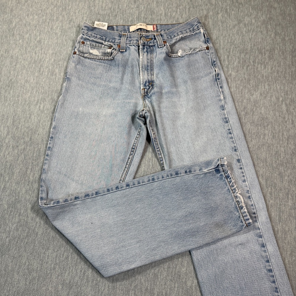 Levis 512‎ Jeans Mens 32x34 Blue Slim Tapered Mid Rise Dark Wash Denim